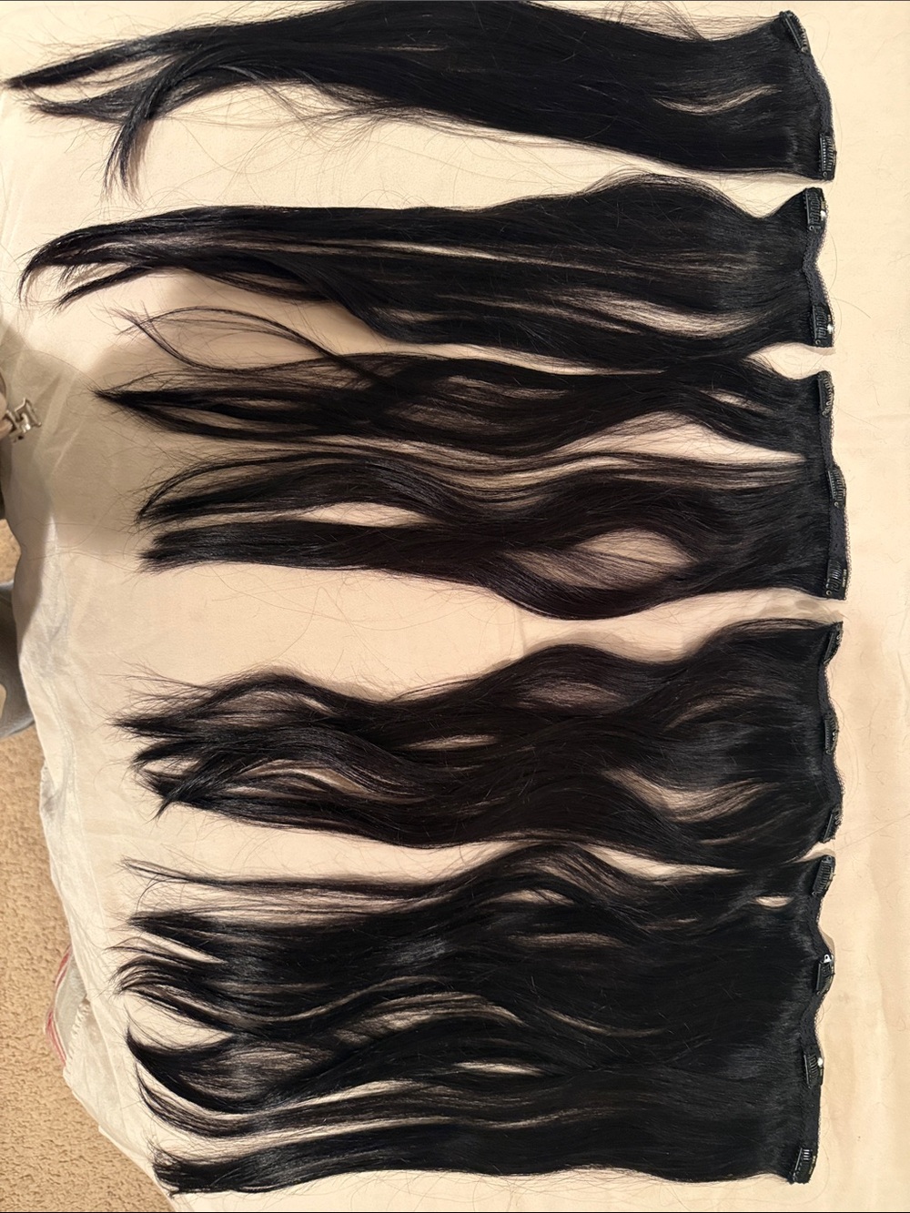 Premium Black Clip-In Hair Extensions - Natural Shine 18”